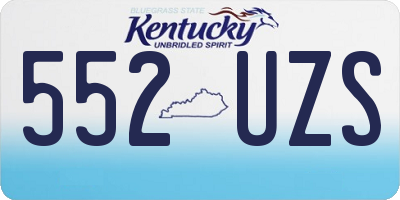 KY license plate 552UZS