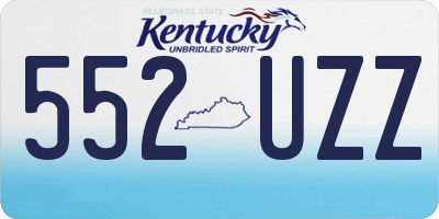 KY license plate 552UZZ