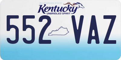 KY license plate 552VAZ