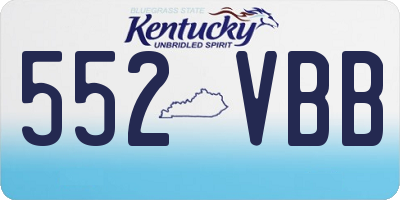 KY license plate 552VBB