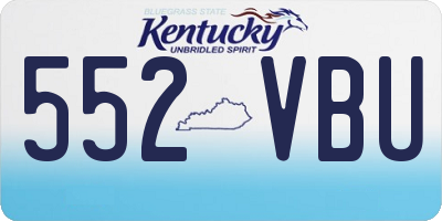 KY license plate 552VBU