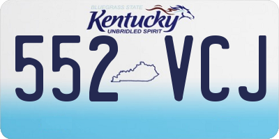 KY license plate 552VCJ