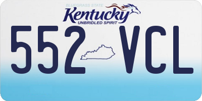 KY license plate 552VCL