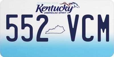 KY license plate 552VCM