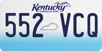 KY license plate 552VCQ