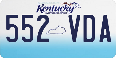 KY license plate 552VDA