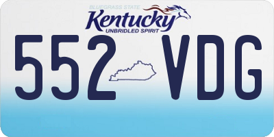 KY license plate 552VDG