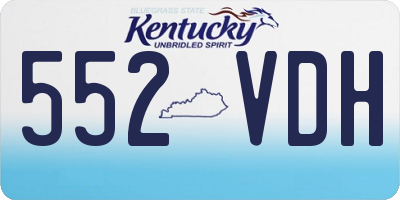 KY license plate 552VDH