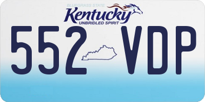KY license plate 552VDP