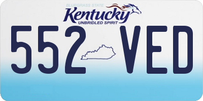 KY license plate 552VED
