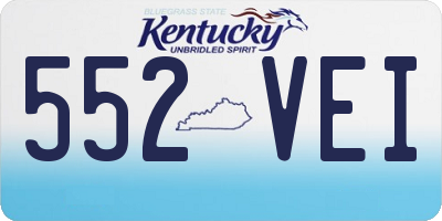 KY license plate 552VEI