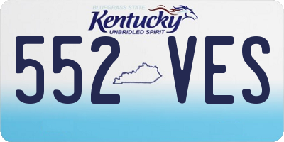 KY license plate 552VES