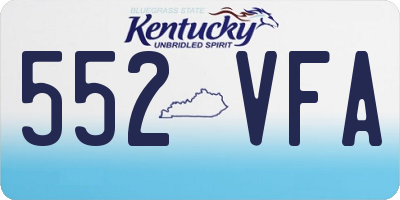KY license plate 552VFA