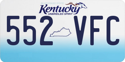 KY license plate 552VFC
