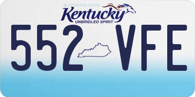 KY license plate 552VFE