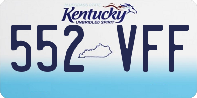 KY license plate 552VFF