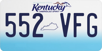 KY license plate 552VFG