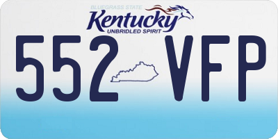 KY license plate 552VFP