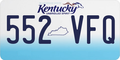 KY license plate 552VFQ