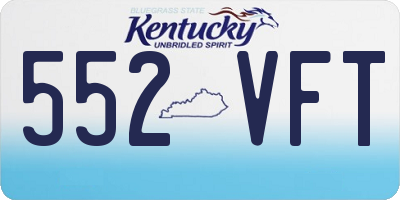 KY license plate 552VFT