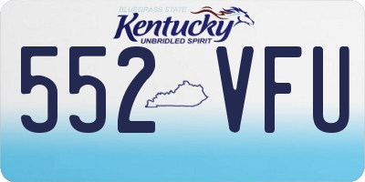 KY license plate 552VFU
