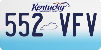 KY license plate 552VFV