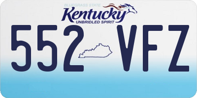 KY license plate 552VFZ