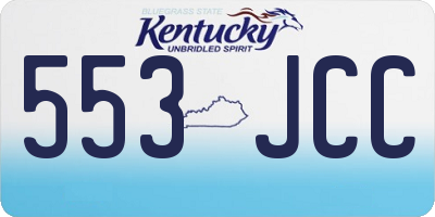 KY license plate 553JCC