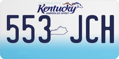 KY license plate 553JCH