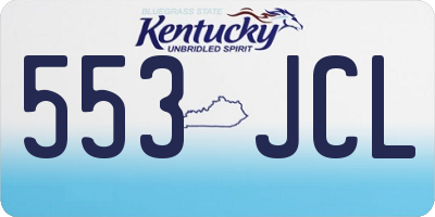 KY license plate 553JCL