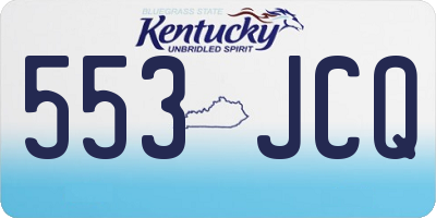 KY license plate 553JCQ