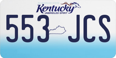 KY license plate 553JCS