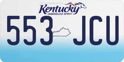 KY license plate 553JCU
