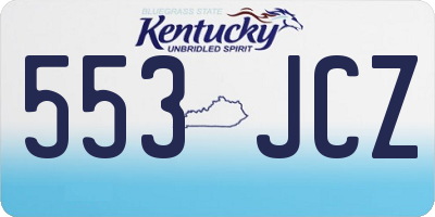 KY license plate 553JCZ