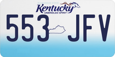 KY license plate 553JFV