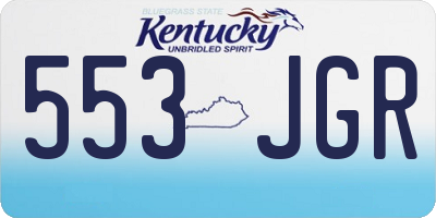 KY license plate 553JGR