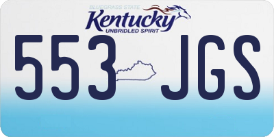 KY license plate 553JGS