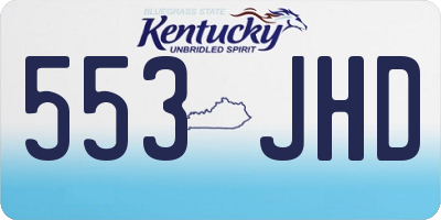 KY license plate 553JHD