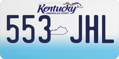 KY license plate 553JHL