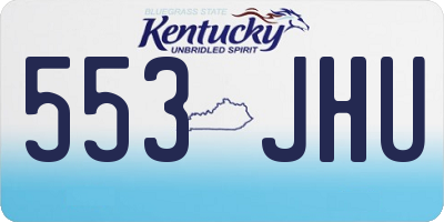 KY license plate 553JHU