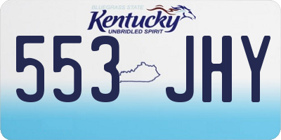 KY license plate 553JHY