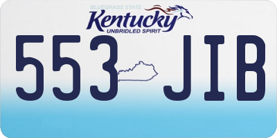 KY license plate 553JIB