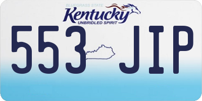 KY license plate 553JIP
