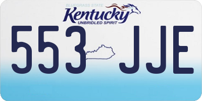 KY license plate 553JJE