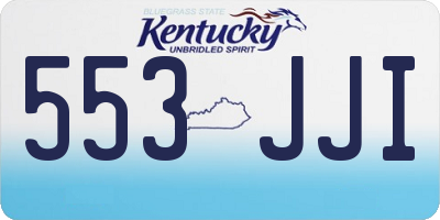 KY license plate 553JJI