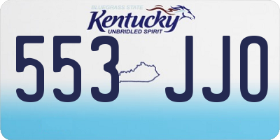 KY license plate 553JJO