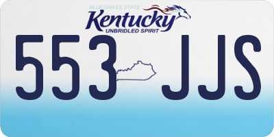 KY license plate 553JJS
