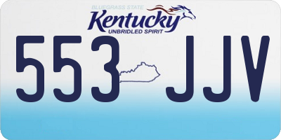 KY license plate 553JJV
