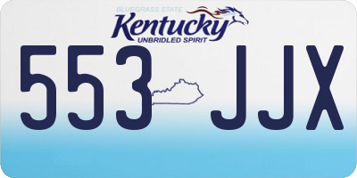 KY license plate 553JJX