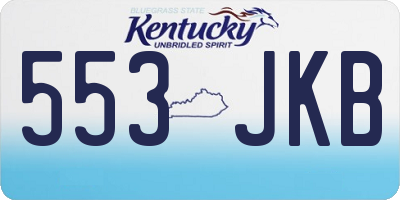 KY license plate 553JKB